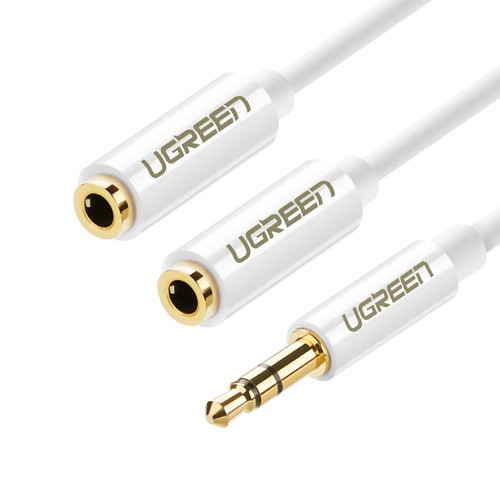(20cm) Cáp chia cổng âm thanh 3.5mm 1 ra 2 - Ugreen 10739