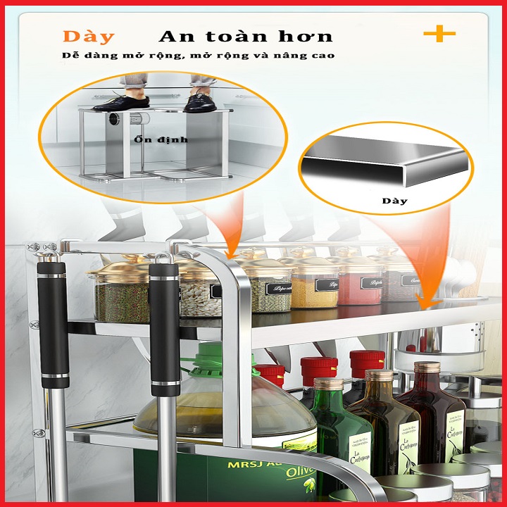 Kệ gia vị inox 2 tầng 30x22x45
