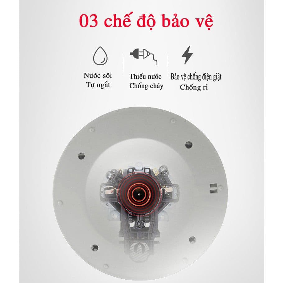 Ấm đun nước siêu tốc Yoice 1.8L công suất 1500W [HÀNG CHÍNH HÃNG - BẢO HÀNH 12 THÁNG - LỖI 1 ĐỔI 1 TRONG 7 NGÀY]