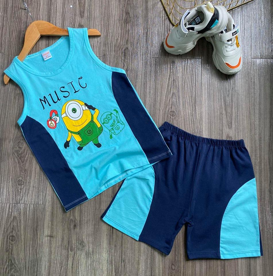 Set 2 bộ thun coton 4c size đại cho bé trai - size từ 20 đến 40 kgbộ thun cho bé trai đồ bộ thun cotton cho bé trai
