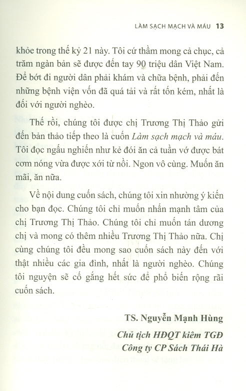 Làm Sạch Mạch Và Máu