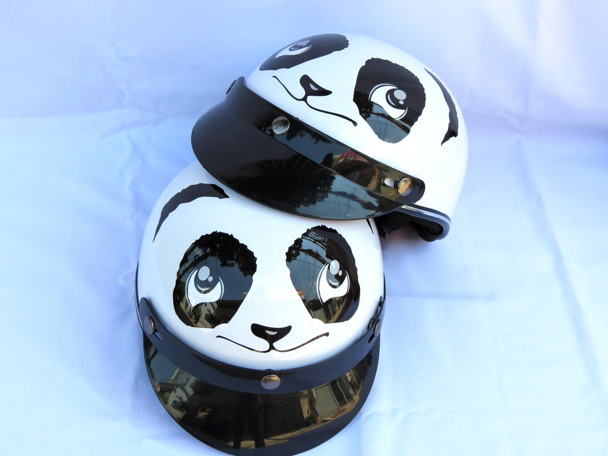 Mũ bảo hiểm NTMAX 1/2 gấu panda siêu cute
