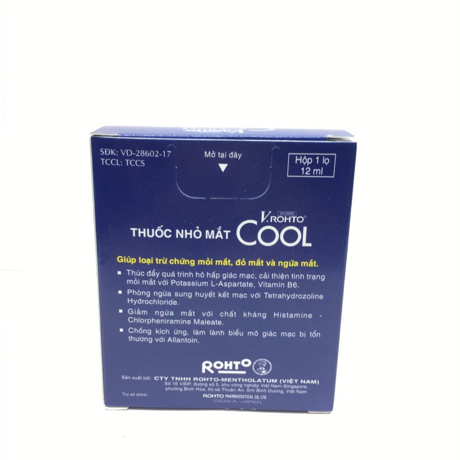 Nhỏ mắt V.ROHTO COOL chai 12ml