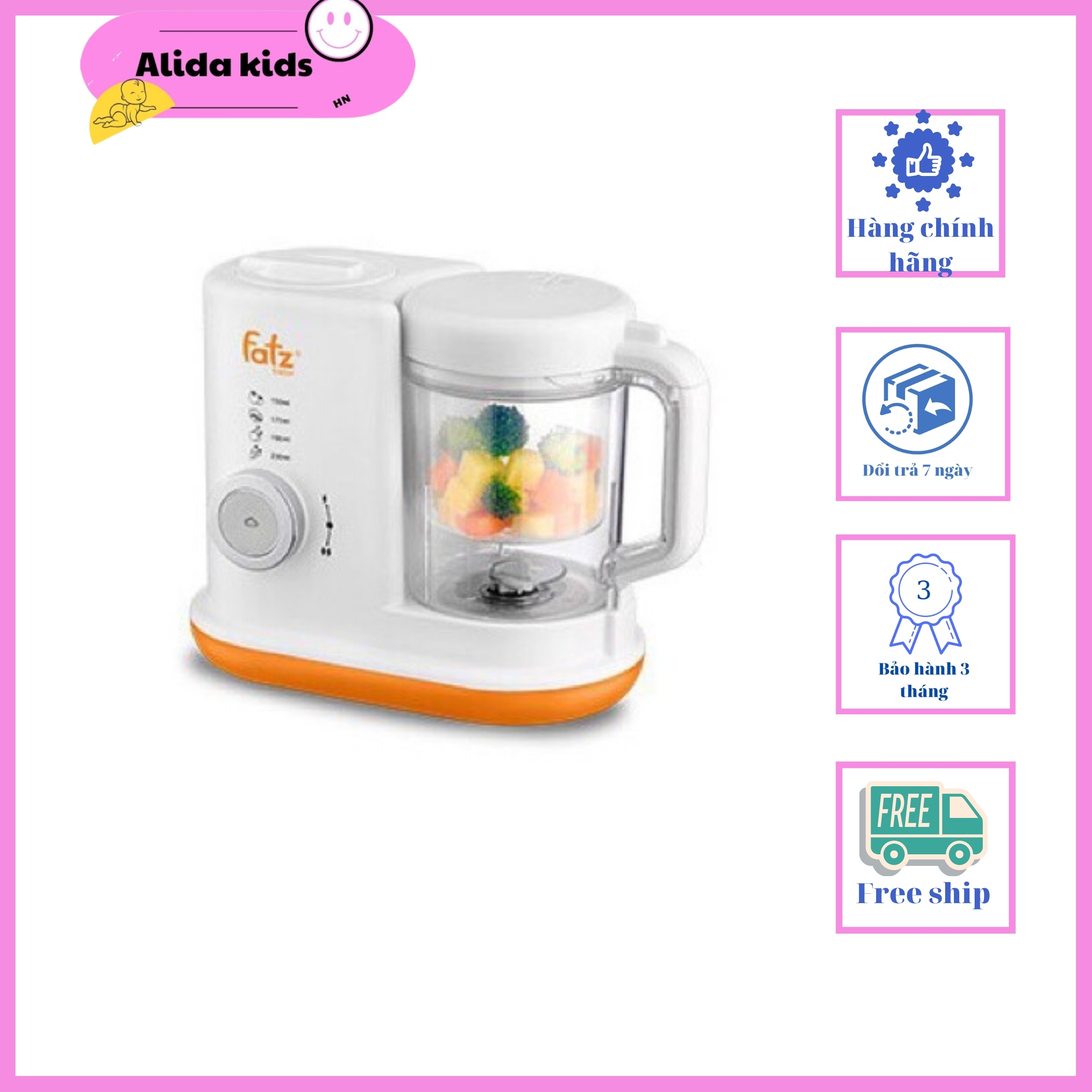 [FREESHIP] Máy xay và hấp thức ăn dặm Fazt cho bé