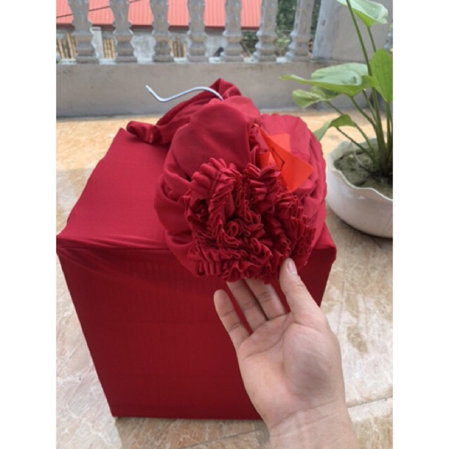 Áo ép mộc màu đỏ hai khoá