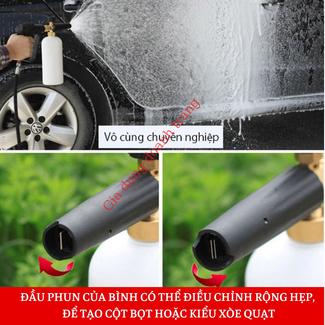 Bình phun bọt tuyết rửa xe dung tích 1L