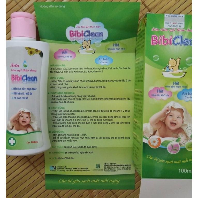 SỮA TẮM GỘI THẢO DƯỢC BIBICLEAN 100ML