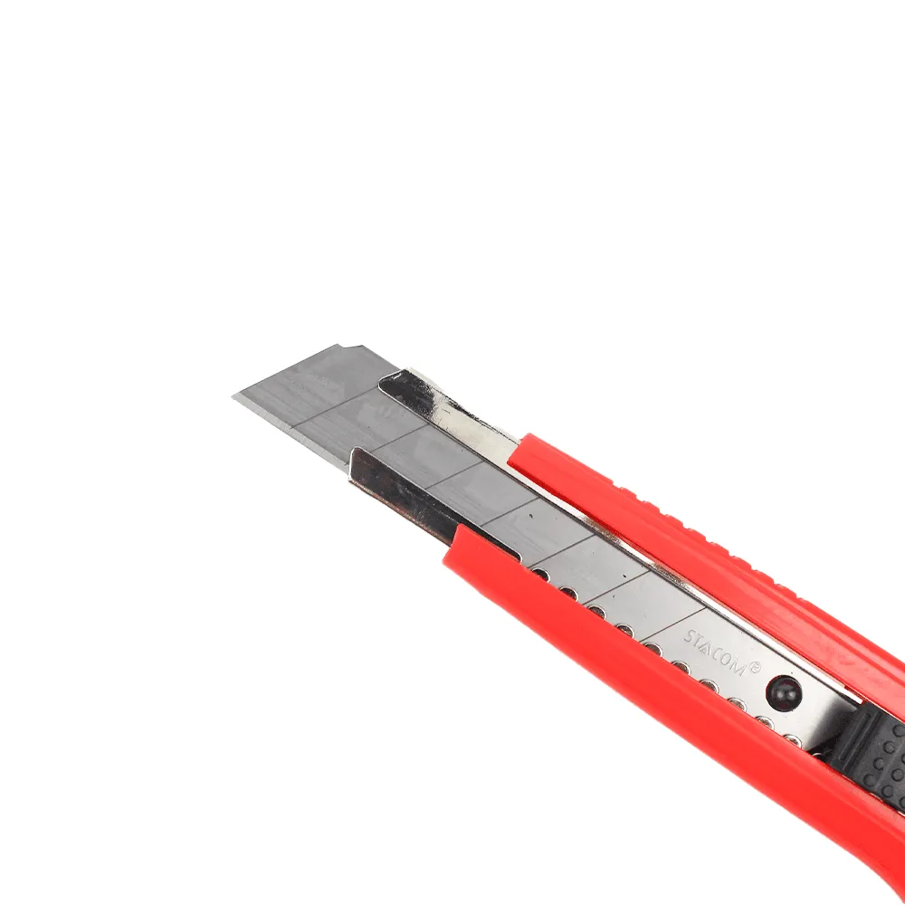Dao Rọc Giấy Công Nghiệp STACOM Kèm 01 Lưỡi Phụ - Lưỡi  Cỡ Lớn E102 - 18 x 100 x 0.5 mm - Có bán kèm lưỡi thay