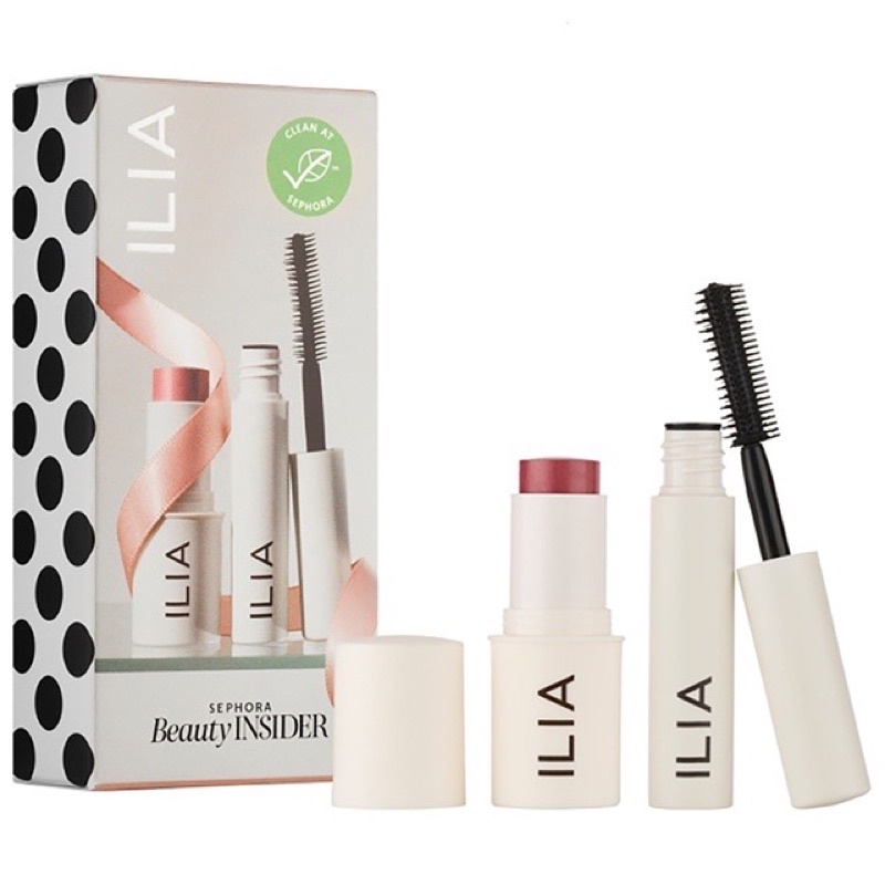 Set Mascara và phấn má ILIA minisize