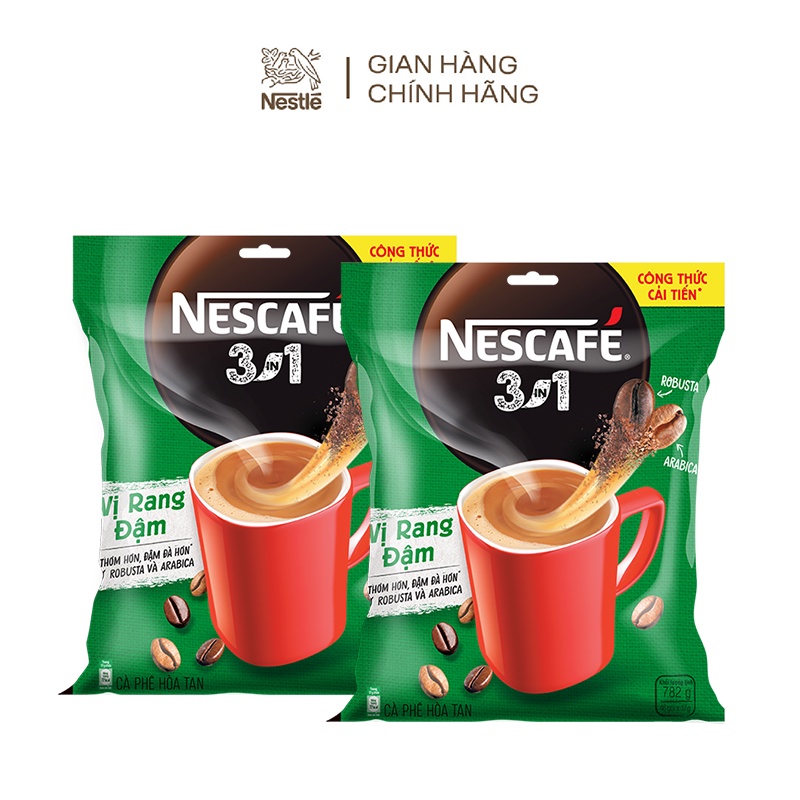 Combo 6 bịch nescafe đỏ/xanh/vàng date mới