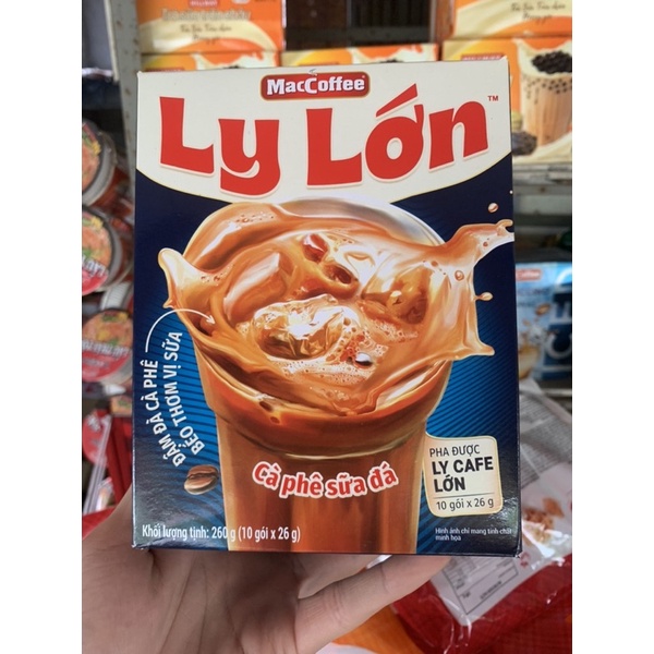 Maccoffee Ly Lớn Cà Phê Sữa Đá (10 Gói* 26g)