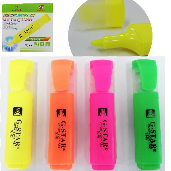 Viết Dạ Quang Highlighter Gstar SJ-02 ( Hồng, Lá, Vàng, Cam )