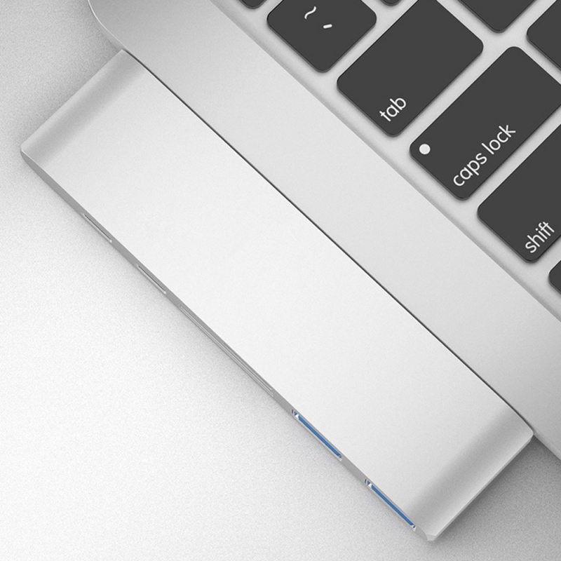 Bộ chuyển đổi type-c sang usb3.0x2 + usb-c + pd + sd + tf 6 trong 1 adapter thunderbolt 3