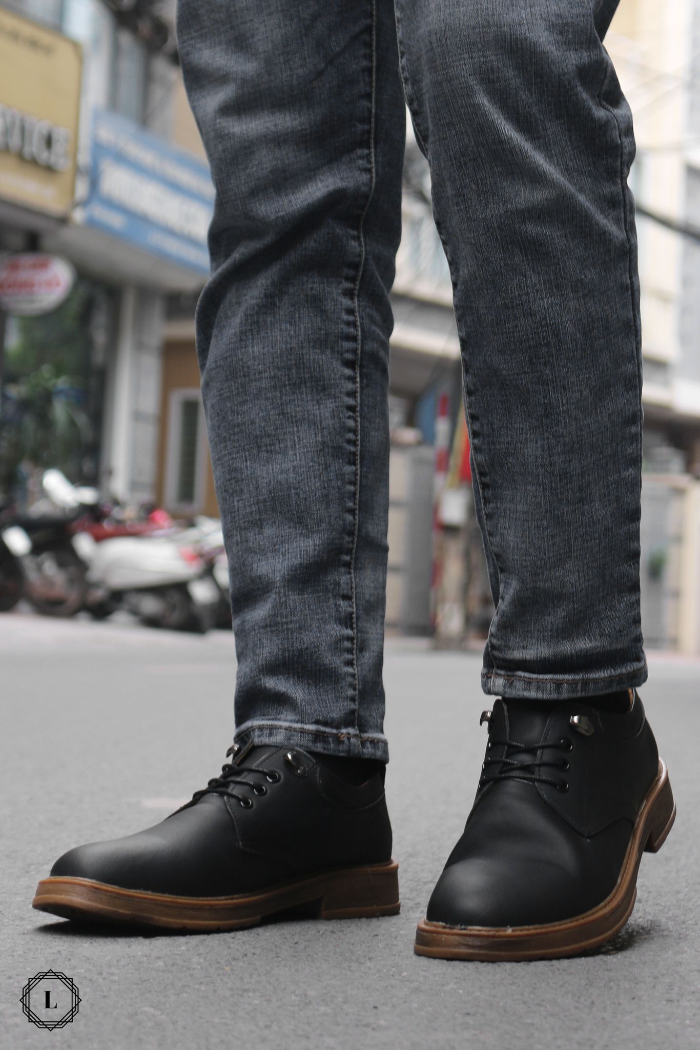 Giày Đốc Nam 135 Đen Da bò Lucas shoes