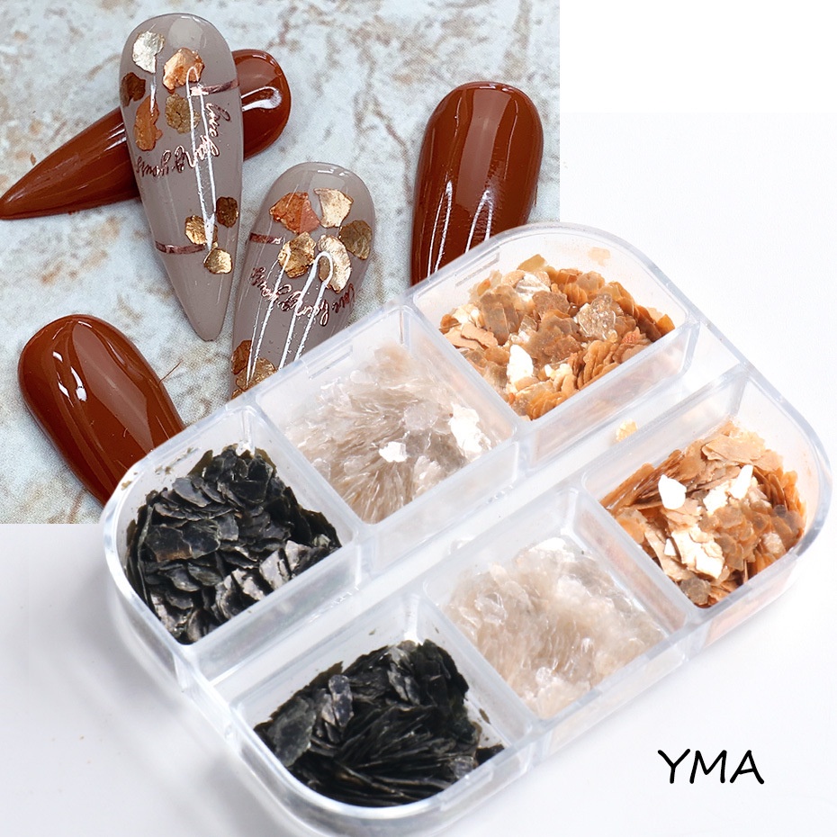 Set Nhũ Vẩy Cá Gold | 6 Màu Trang Trí Móng