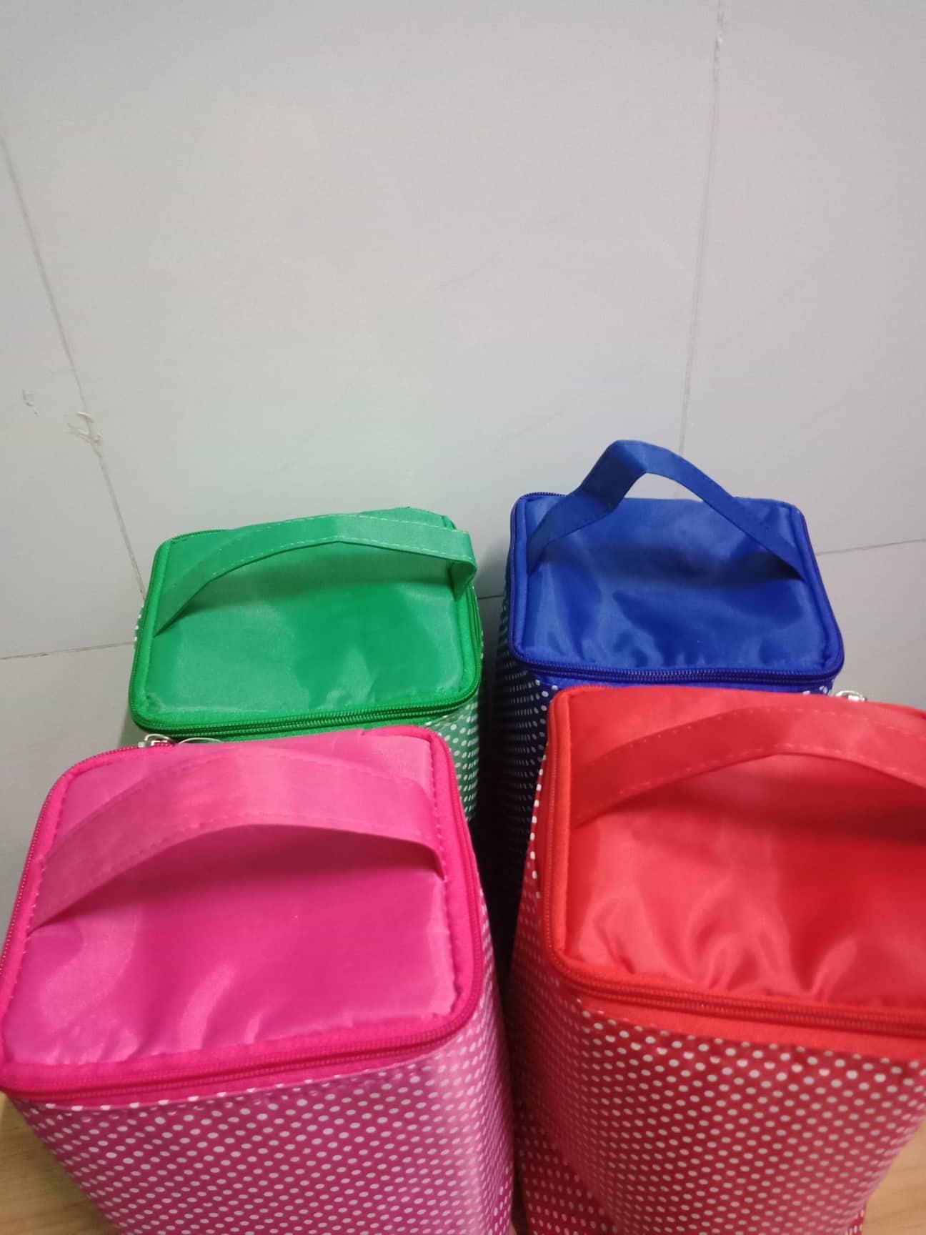 Túi Giữ Nhiệt Đựng Cơm Chấm Bi Đựng Cơm Văn Phòng Loại Lớn (Nhiều màu)