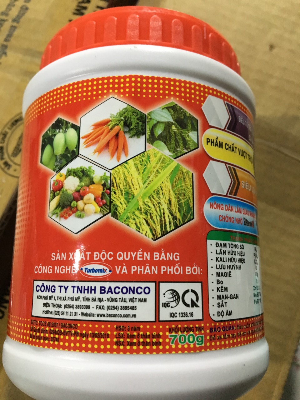 Phân bón qua lá NPK BACONCO LỌ 650GR