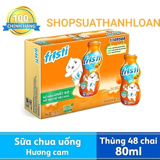 HSD T4-2022 Thùng 48 Chai Sữa Chua Uống Fristi Hương Cam 80ml thumbnail