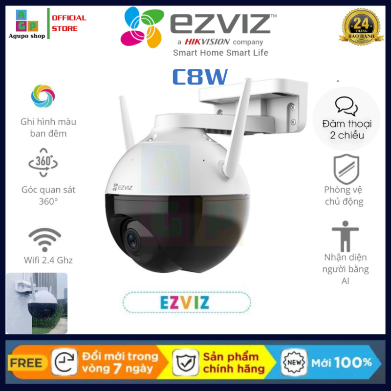 [ BÁN CHẠY ] Camera IP WIFI EZVIZ C8C 2MP Full HD 1080P, C8W 4MP Full 2K - Xoay Thông Minh 360 độ - Theo Dõi Chuyển Động.