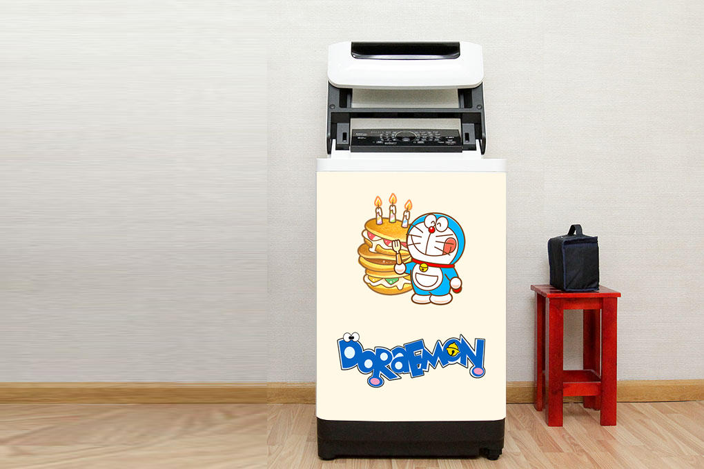 [HCM]Decal dán máy giặt mẫu Doraemon 05