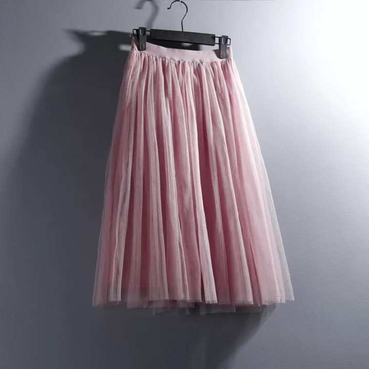 Chân váy dài phối lưới hai lớp siu dễ thương TTS0206