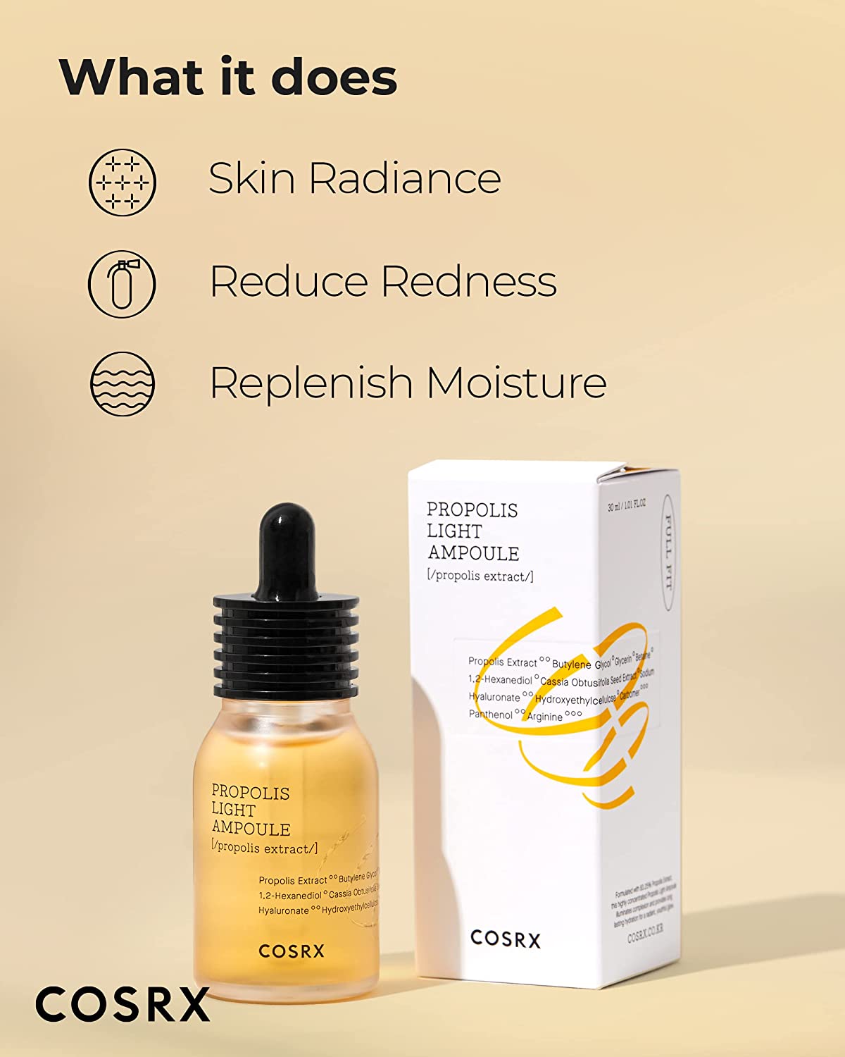 [HCM][Nhacuabeautyholic]  Tinh chất keo ong COSRX PROPOLIS LIGHT AMPOULE