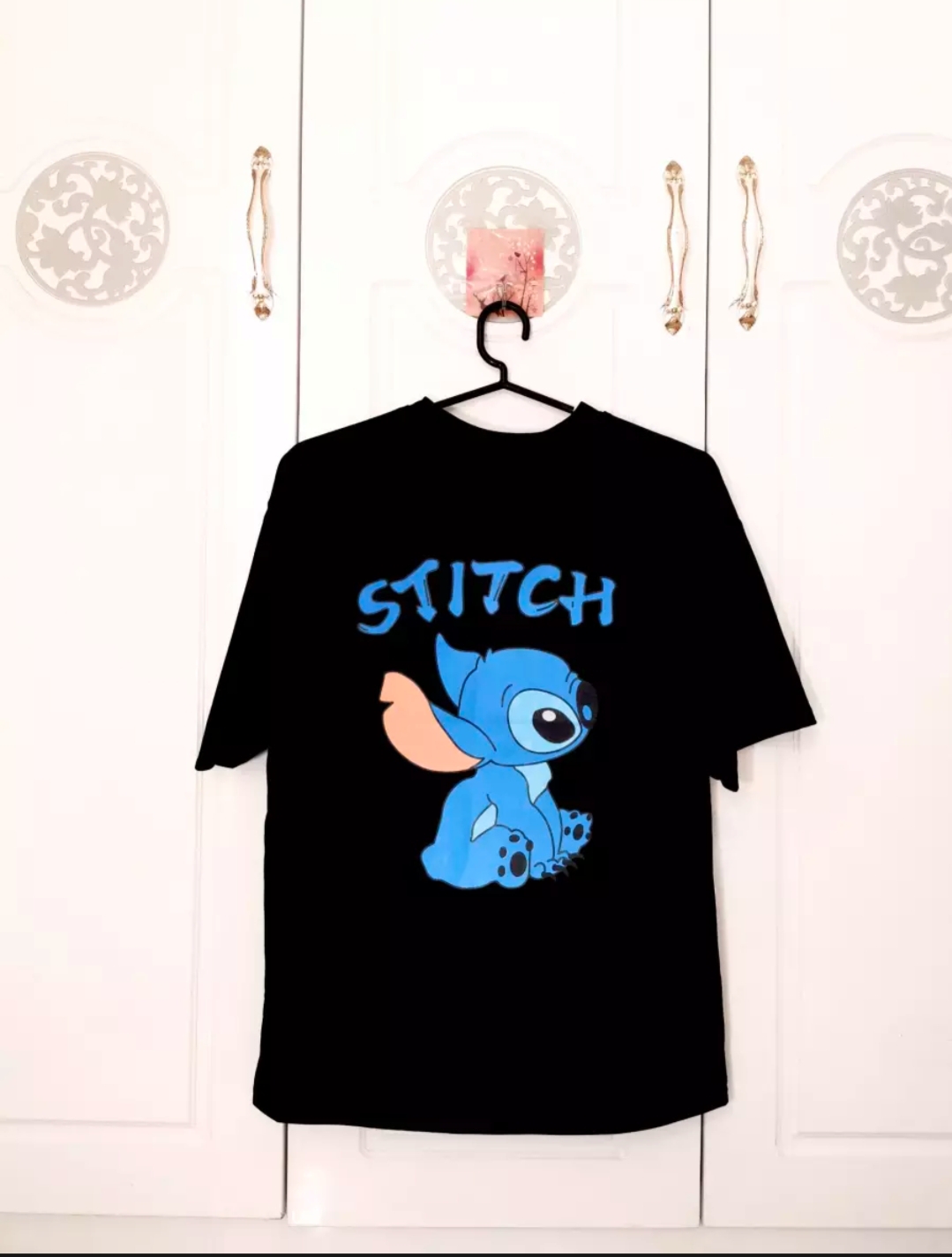 Áo Thun Nam Nữ Form Rộng In Hình STITCH độc đẹp, Vải Dày Mịn, Thiết Kế Thời Trang, Đường May Sắc Sảo ( đen )