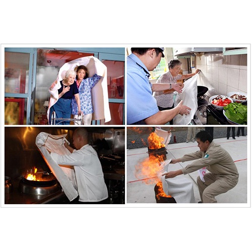 Chăn Chữa Cháy Dập Lửa Vải Sợi Thủy Tinh 1m X 1m