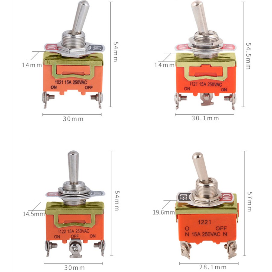 Công Tắc Gạt 6 Chân 3 vị trí 15A