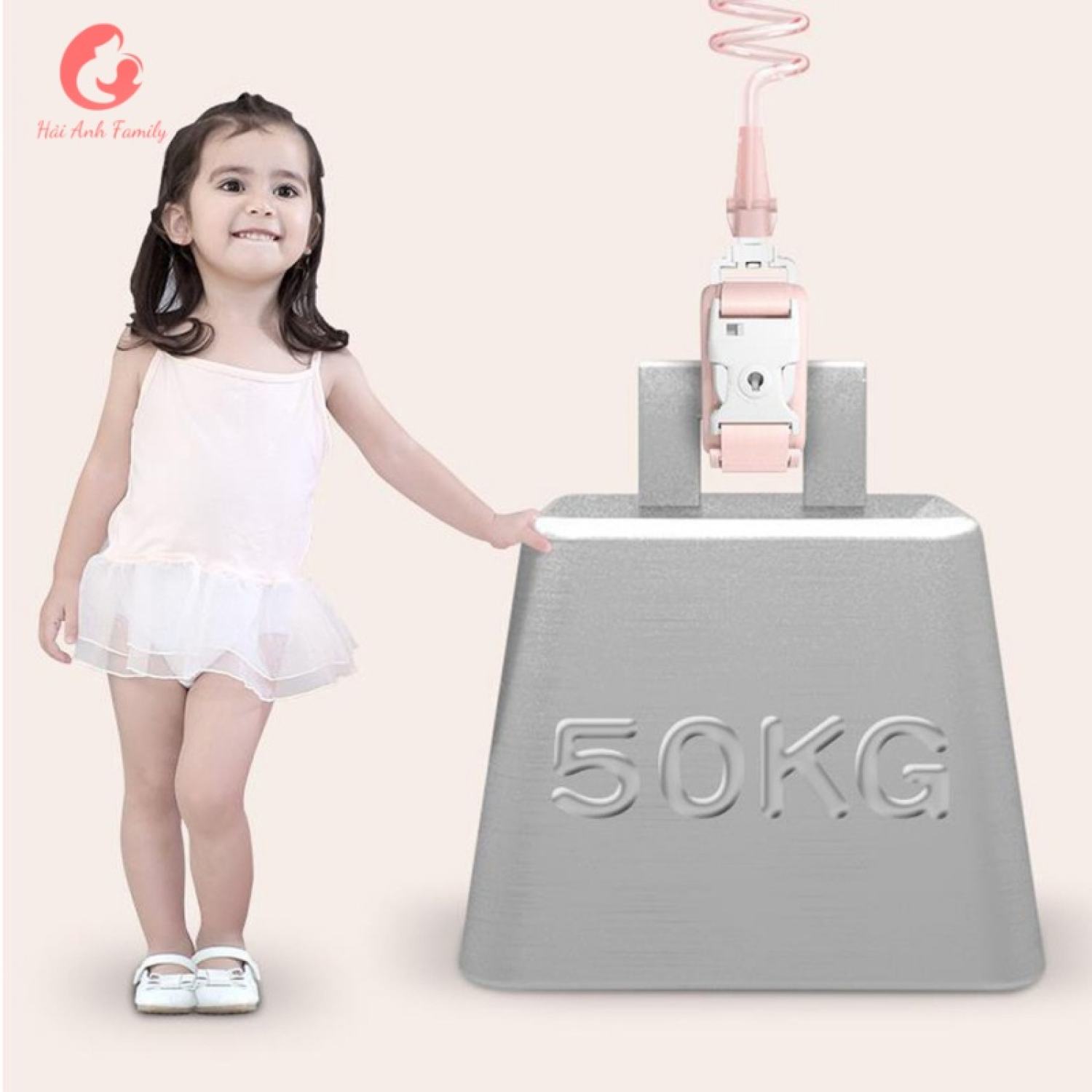 Dây đai chống đi lạc cho bé [Lõi thép, chống xoắn, có khóa an toàn]
