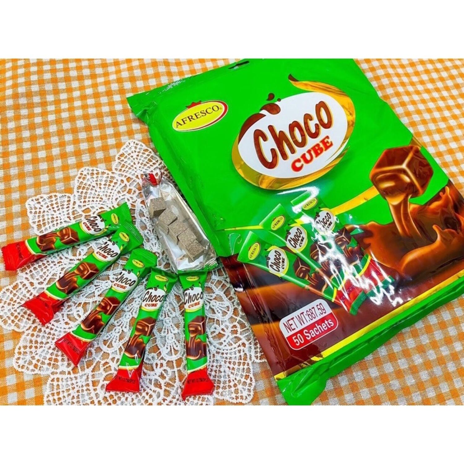 1 Bịch 50 Gói Kẹo Choco Cube (mỗi thanh 5 viên tổng gói 100 viên)