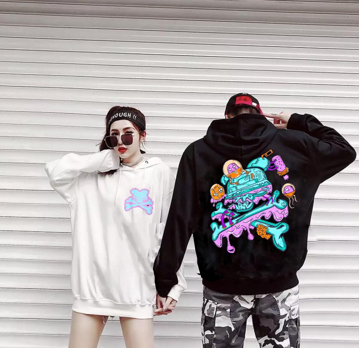 [HCM]Áo HOODIE Nam Nữ  Big Size  100kg Vải Nỉ Bông Dày Mịn Cao Cấp _ HD300109