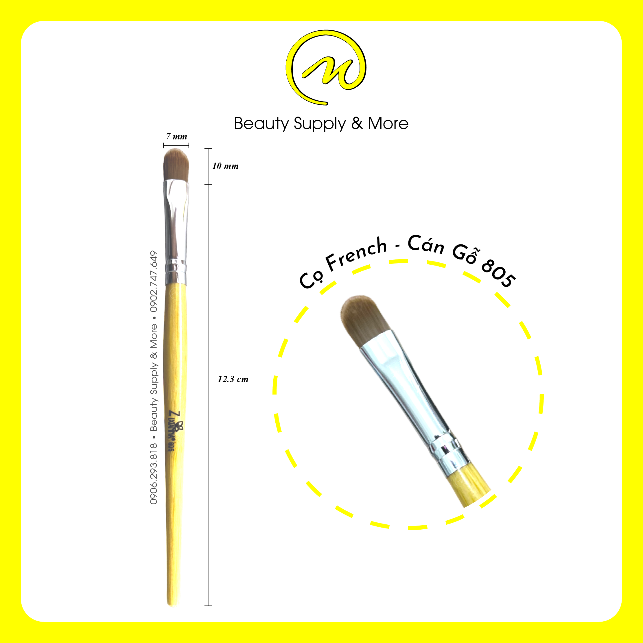 Cọ Frech Đầu móng 805/ Loại Cao Cấp - CỌ NAIL