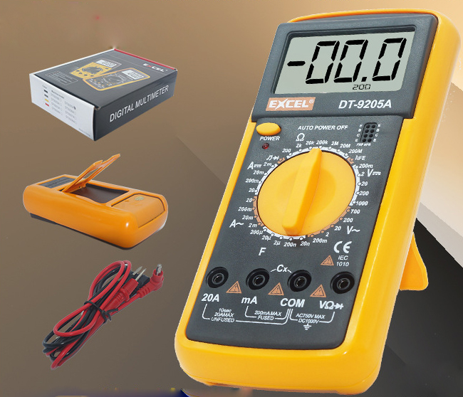 Bộ 1 đồng hồ đo vạn năng Digital UAT-D DT9205A (Đen phối vàng)