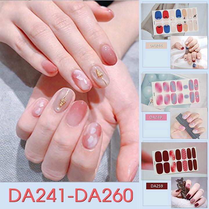 Bộ dán móng tay nail sticker gồm 14 móng mã DA241 - DA260