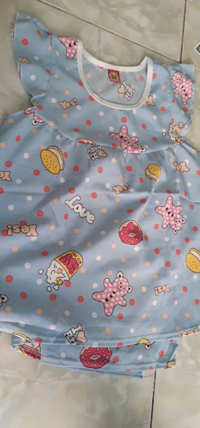 bộ lụa bé gái mẫu tự chọn