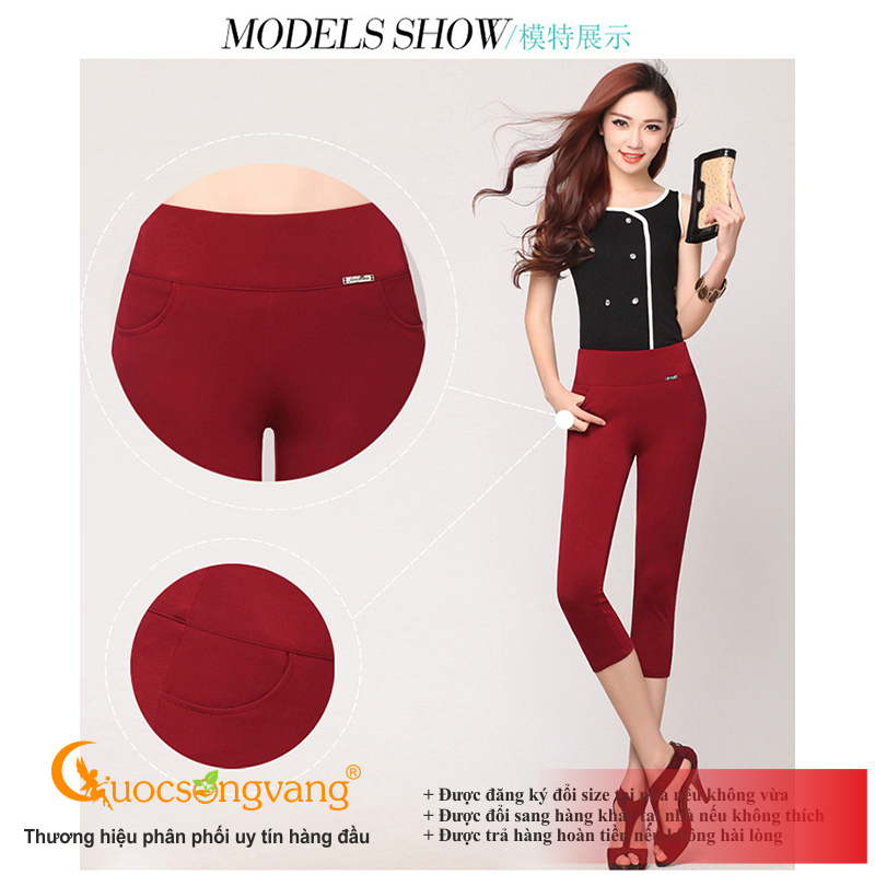 Quần lửng nữ quần legging lửng co giãn 4 chiều GLQ047 lửng