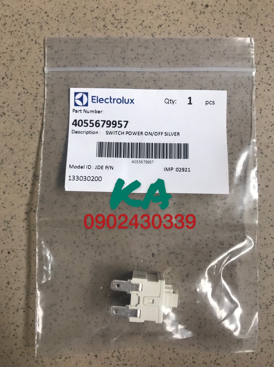 CÔNG TẮC NGUỒN DÙNG CHO MÁY SẤY ELECTROLUX