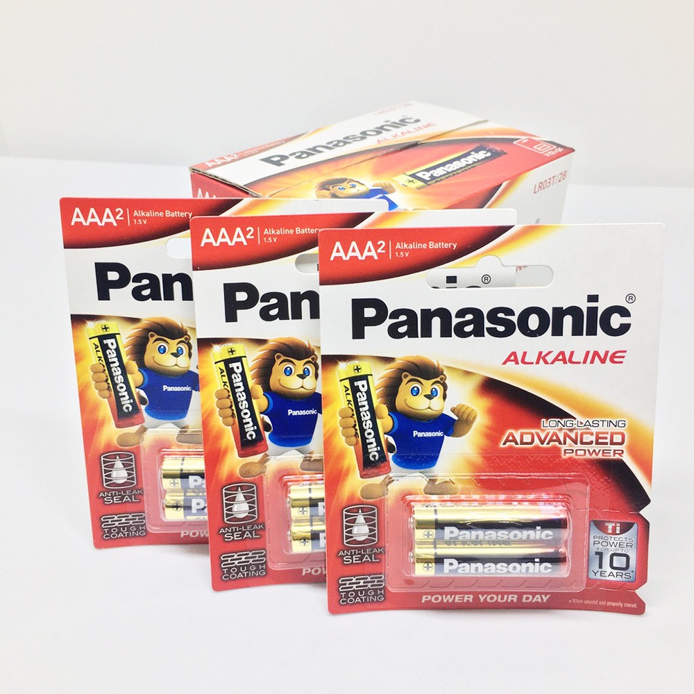 Combo 2 vỉ pin AAA Panasonic Alkaline (1 vỉ 2 viên) chính hãng