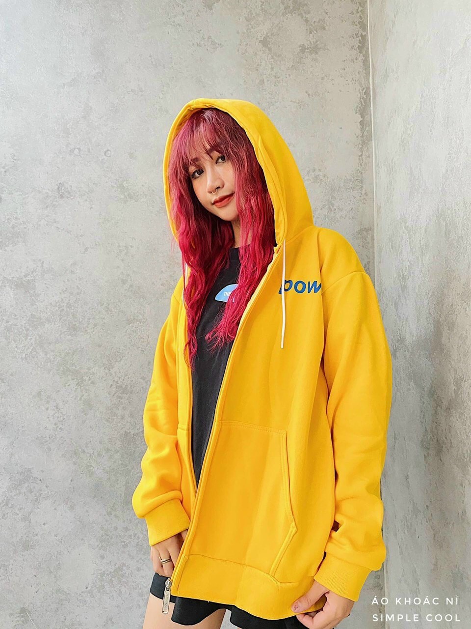 ÁO KHOÁC NỮ ÁO HOODIE NỮ FORM RỘNG PHÚ MÔNG CỰC SANG TRỌNG VẢI DÀY PHỐI NÓN