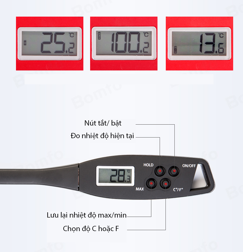 Nhiệt kế thực phẩm nhà bếp đo nhiệt độ thực phẩm