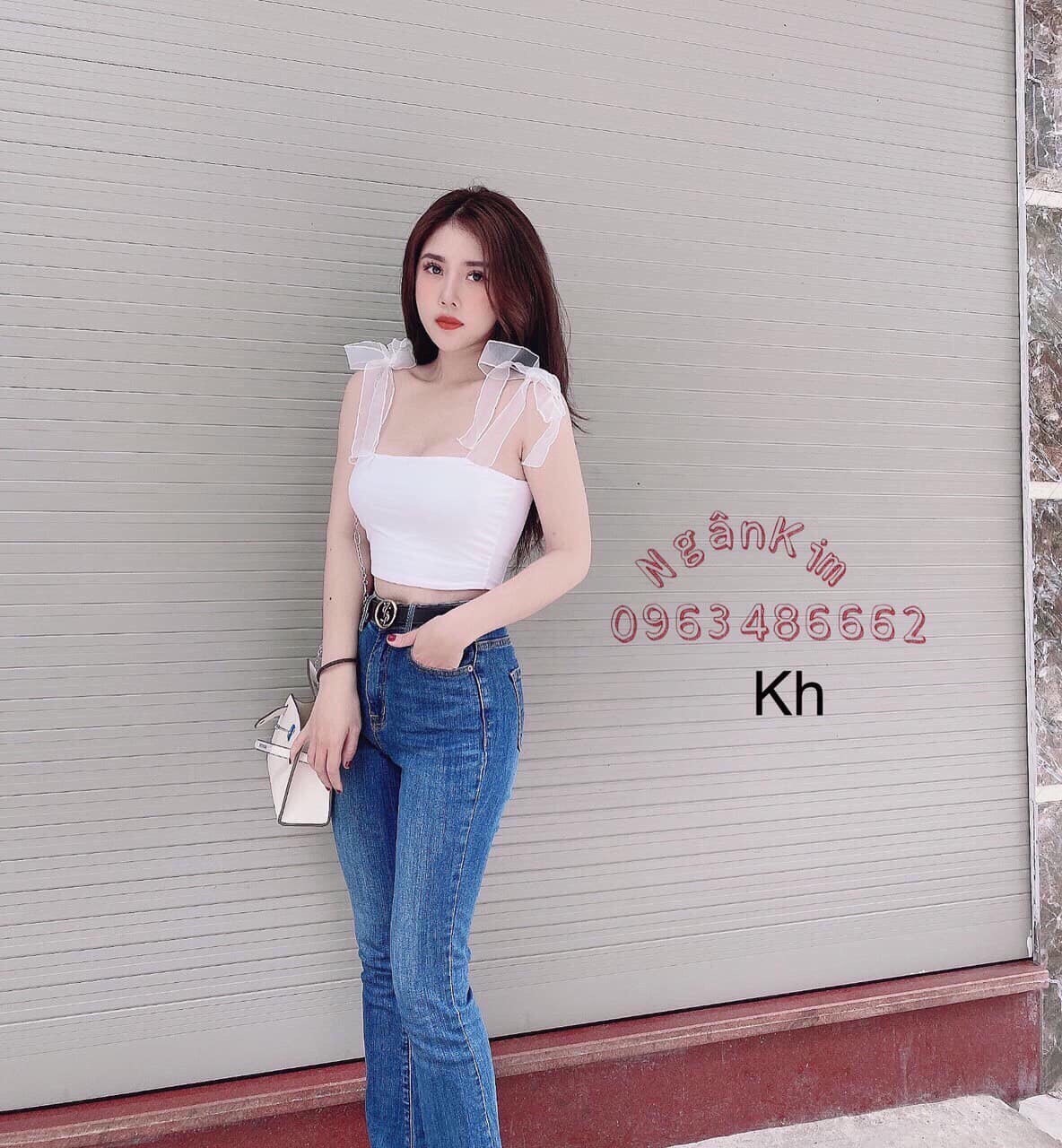ÁO CROPTOP 2 DÂY VOAN CỘT NƠ CỰC HOT