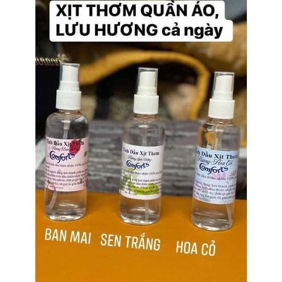 Tinh dầu xịt thơm quần áo comfor
