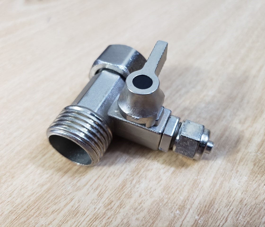 (HCM) Khóa Cấp Nước Đúc Liền Ren 21 Dây 6mm (Van Khóa Máy Lọc Nước)