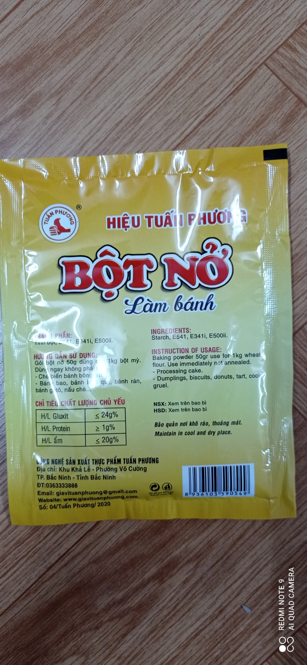 Bột nở làm bánh Tuấn Phương 50g