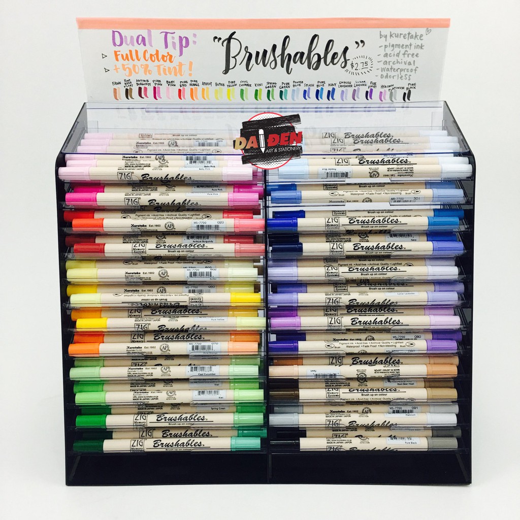 [HCM]Bộ 6/24 Màu Bút Kuretake Zig Brushables 2 Đầu