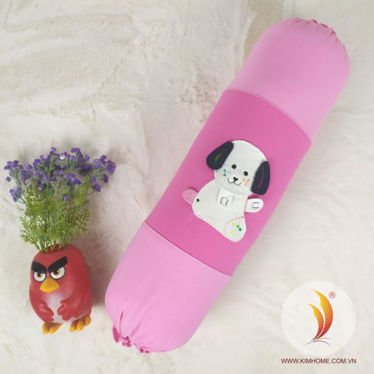 Gối Ôm Cho Bé, Chất Vải Cotton Cara Mềm Mại, Thấm Hút Tốt,Màu Sắc Họa Tiết Đắp Hình Thú Dễ Thương