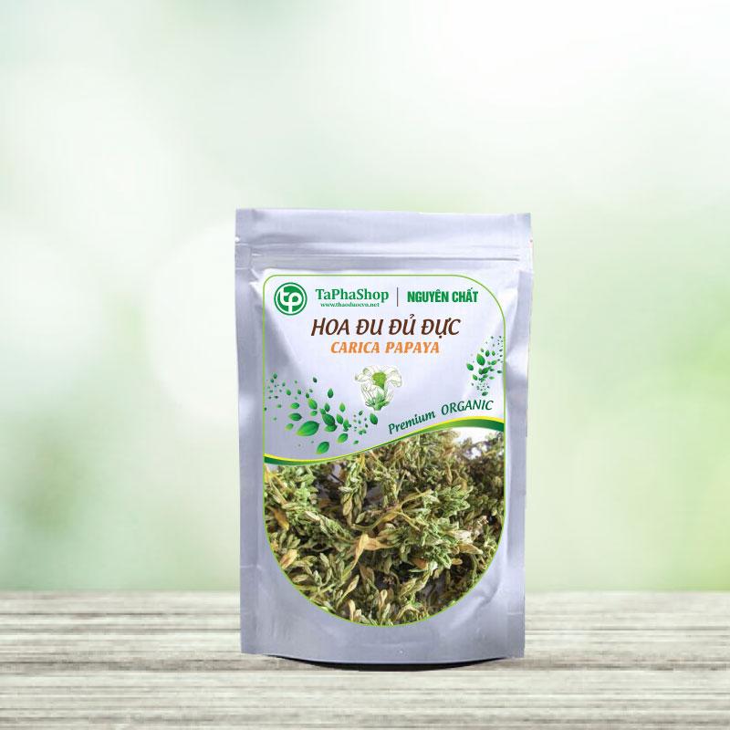 Hoa đu đủ đực sấy khô 100g - Chuyên dùng để sắc nước và pha trà - Thảo Dược Tấn Phát