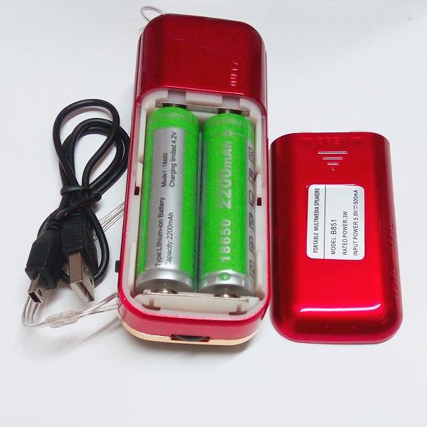 Đài BKK Nghe FM, Nghe Kinh Phật - B851 Hỗ Trợ 2 Khe Cắm Thẻ Nhớ, 2 Pin, 2 Loa Nghe To và Trong