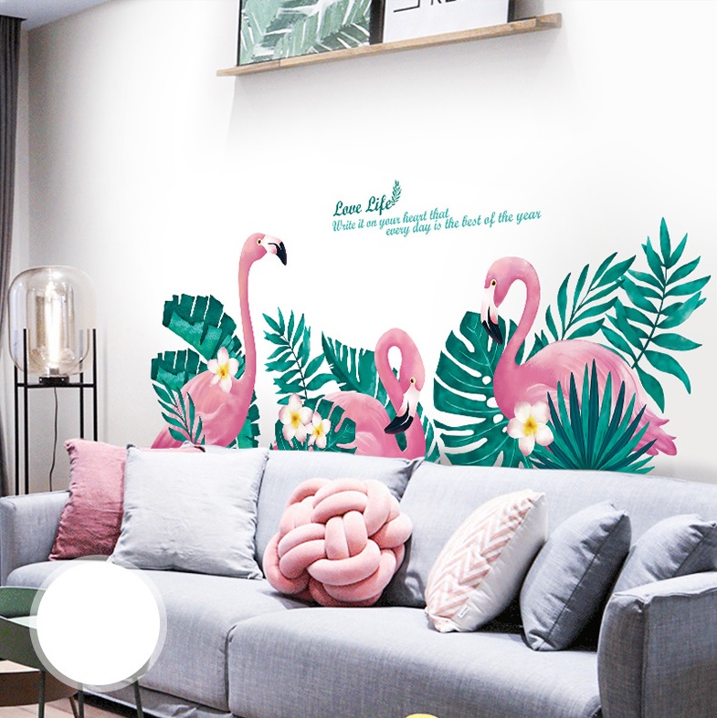 Decal dán tường Hạc hồng - C14 - Vivadecal